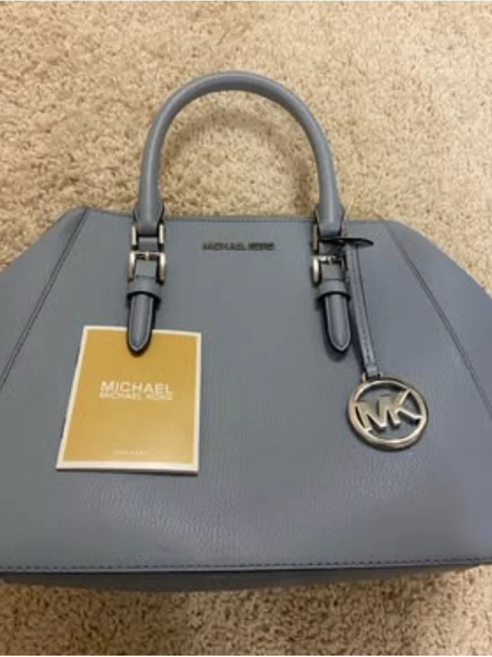 Michael Kors Pale Blue Leather Satchel